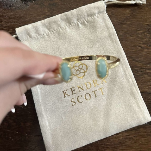 Kendra Scott-Dark Teal stone cuff bracelet-NWT - Picture 5 of 10